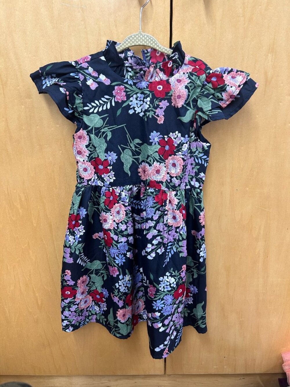 Janie and Jack Girls' Navy Blue Multicolor Floral Dress Size 6